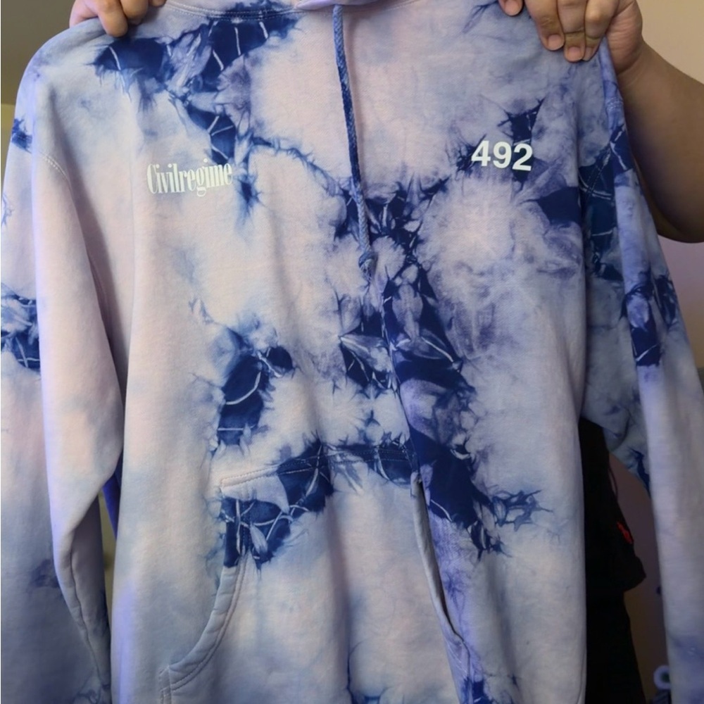 Civilregime Blue Tie-Dye Hoodie and Sweatpants Set. NWOT.